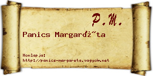 Panics Margaréta névjegykártya